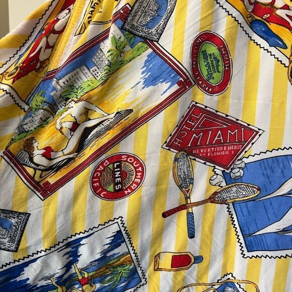 Vintage Rayon Hotel Miami Button down shirt. Women’s size 26 W Nice and cool. - Picture 5 of 8